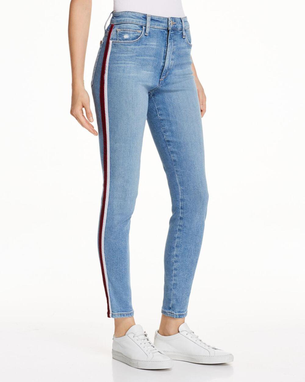 Joe's Jeans The Charlie Side Stripe High Rise Ankle Jeans Ariella 28